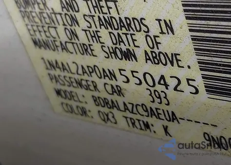 2010 Nissan Altima 2.5 from USA, damaged, VIN 1N4AL2AP0AN550425